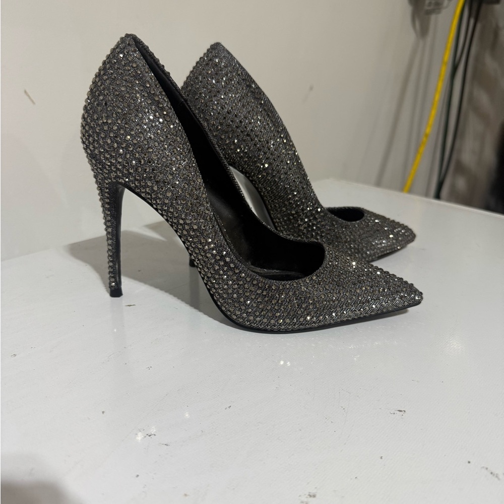 Steve Madden Glittering Black Stilettos